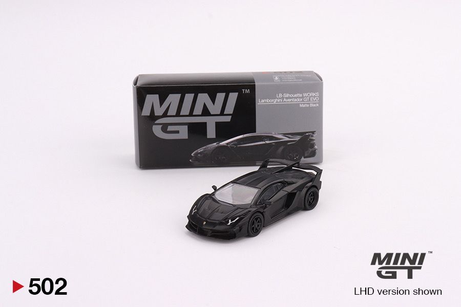 #502 MINI GT LB-Silhouette Works Lamborghini Aventador GT EVO Matte Black