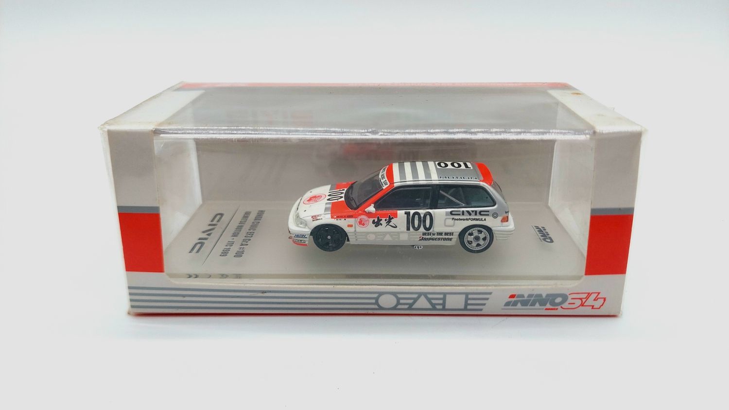 INNO64 Honda Civic EF3 Gr.A #100 Idemitsu Motion JTC 1989 INNO64 Honda Civic EF3 Gr.A #100 Idemitsu Motion JTC 1989