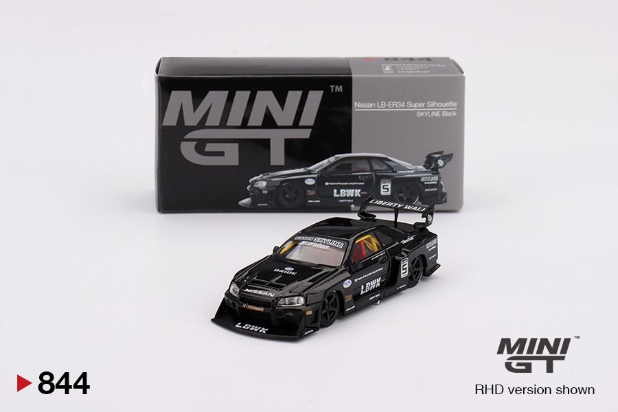 #844 MINI GT Nissan LB-ER34 Super Silhouette SKYLINE Black