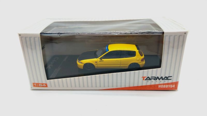Tarmac Works Honda Civic EG6 Gr.A Racing Spoon Yellow