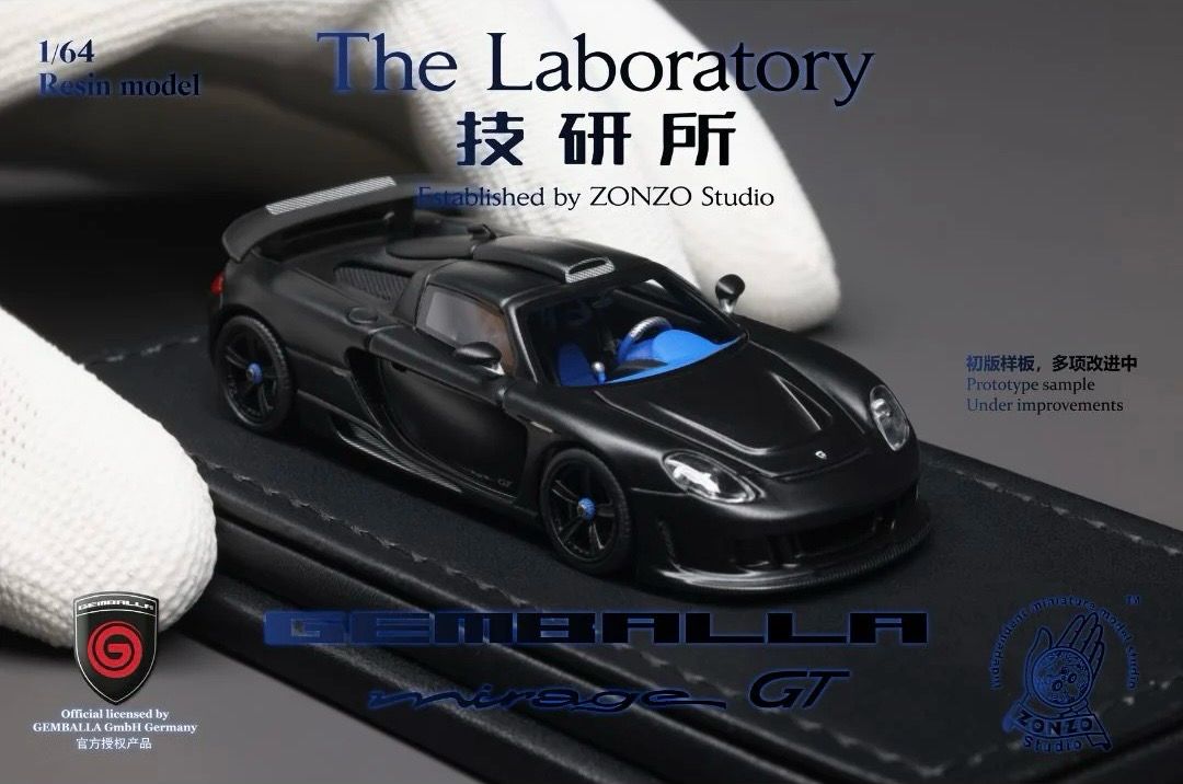 Zonzo The Laboratory 1/64 Resin Gembala Mirage GT Matte Black
