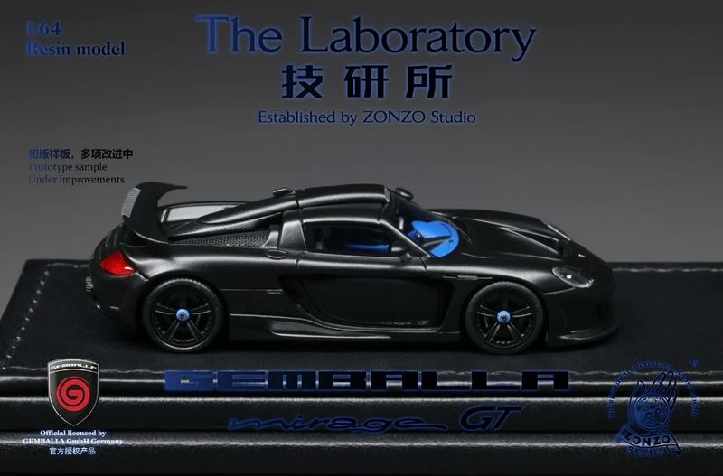 Zonzo The Laboratory 1/64 Resin Gembala Mirage GT Matte Black