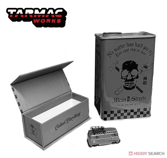 [UNSEALED] Tarmac Works Volkswagen T1 Panel Van Mean Streets Special Edition with Metal Oil Can and Special Paper Box