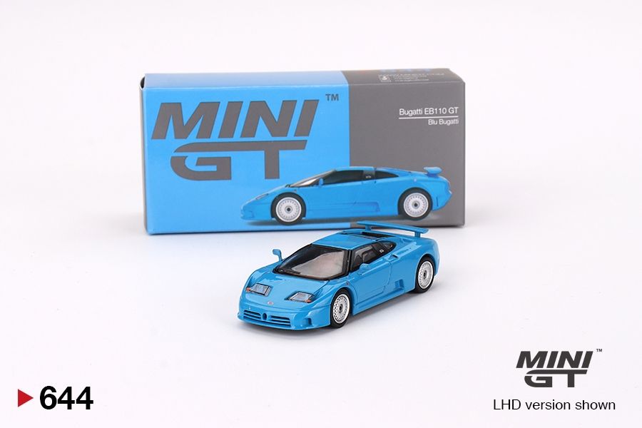 #644 MINI GT Bugatti EB110 GT Blu Bugatti