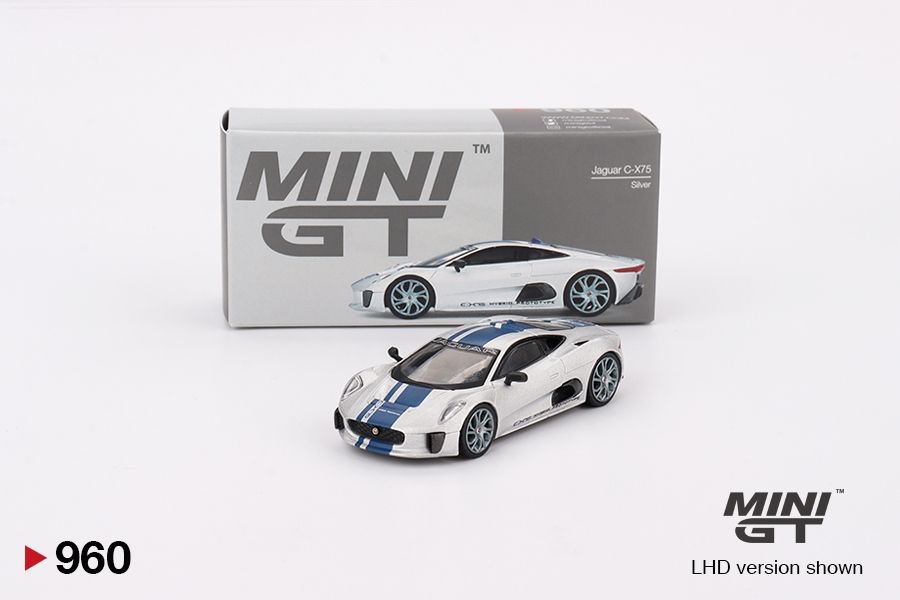 #960 MINI GT Jaguar C-X75 Silver