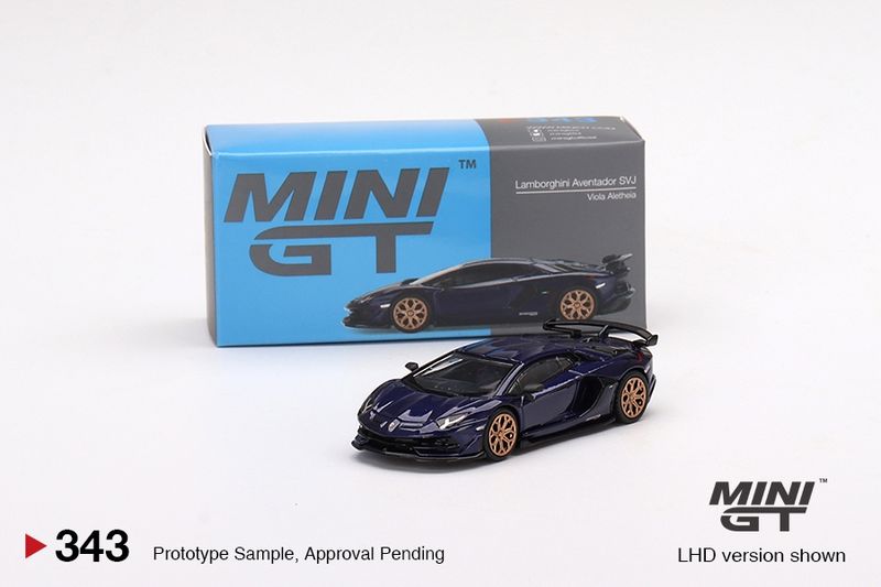 [UNSEALED] #343 MINI GT Lamborghini Aventador SVJ Viola Aletheia