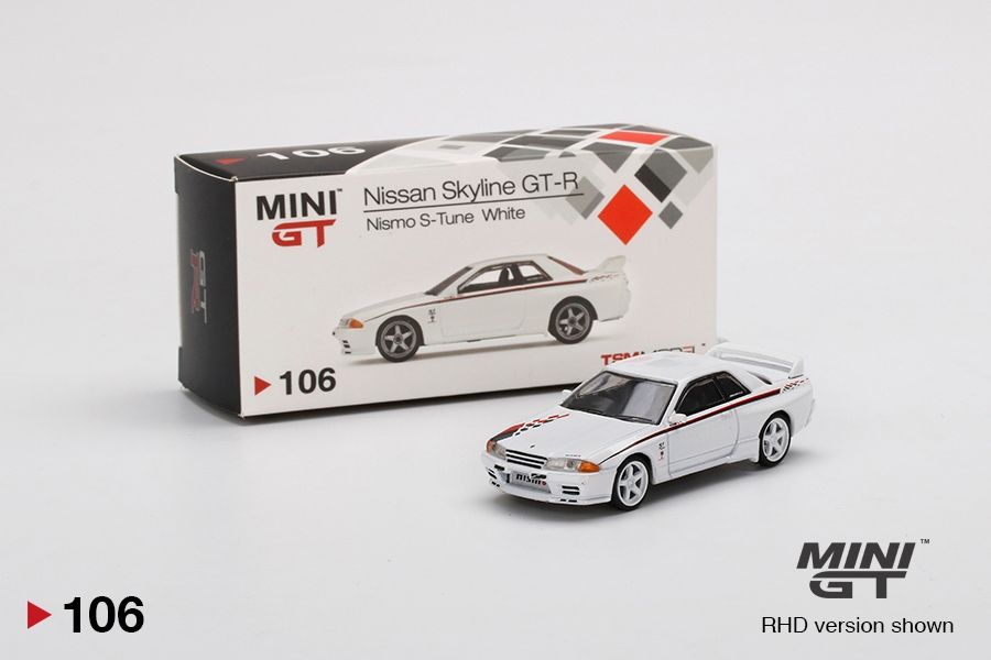 [UNSEALED] #106 MINI GT Nissan Skyline GT-R (R32) Nismo S-Tune White