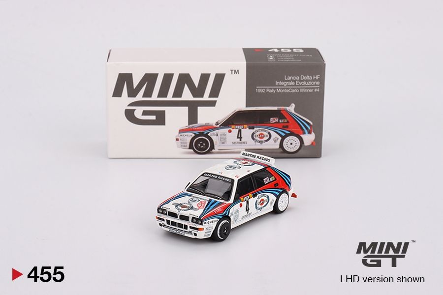 [UNSEALED] #455 MINI GT Lancia Delta HF Integrale Evoluzione 1992 Rally MonteCarlo Winner #4