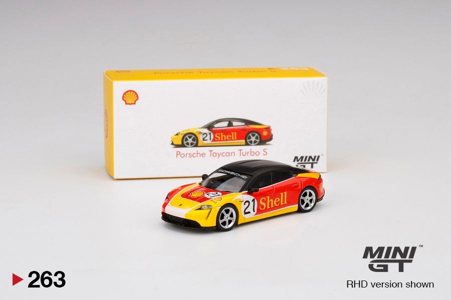 #263 MINI GT Porsche Taycan Turbo S Porsche x Shell