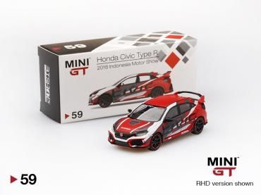 [UNSEALED] #59 MINI GT Honda Civic Type R (FK8) 2018 Indonesia Motor Show