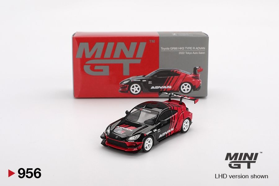 [UNSEALED] MINI GT #956 Toyota GR86 HKS TYPE R ADVAN 2022 Tokyo Auto Salon