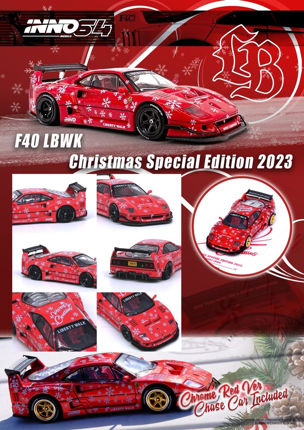 INNO64 F40 LBWK Red Christmas Edition 2023 | Chance of Chase