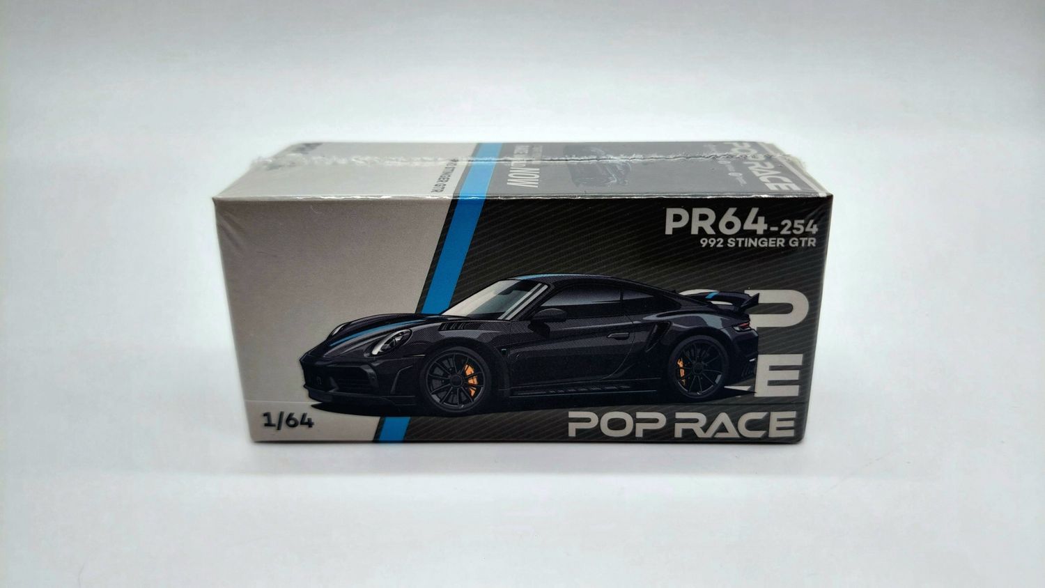 POP RACE Porsche 992 Singer GTR Carbon Editiom Blue Line (PR64-254)