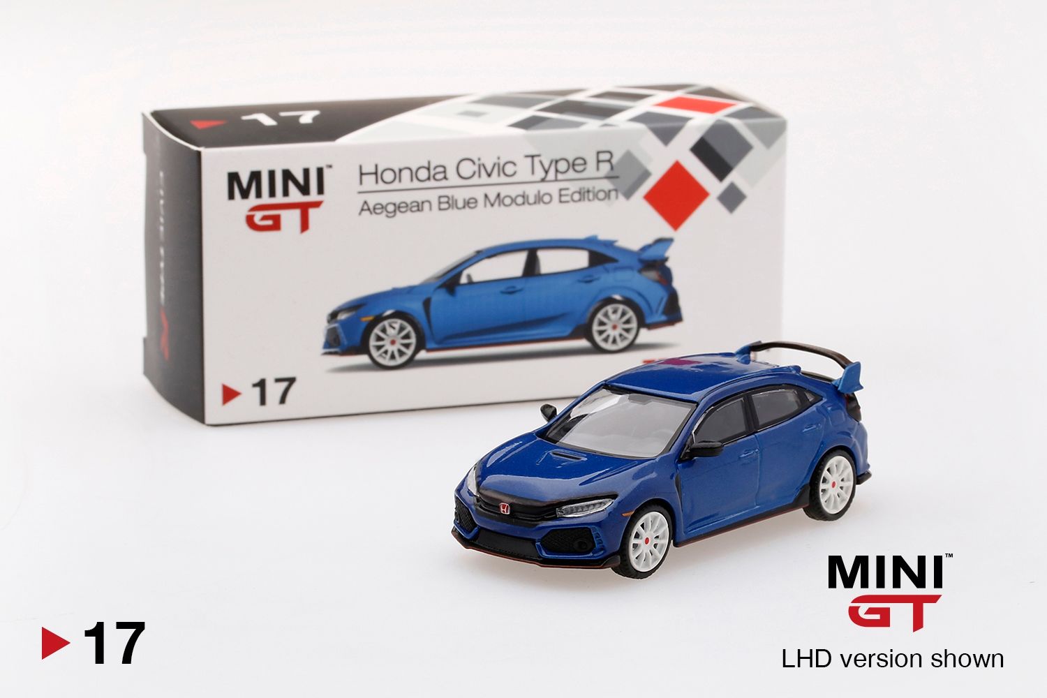 #17 MINI GT Honda Civic Type R (FK8) Aegean Blue Modulo Edition #17 MINI GT Honda Civic Type R (FK8) Aegean Blue Modulo Edition