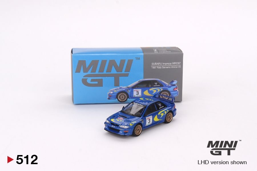 #512 MINI GT SUBARU Impreza WRC97 1997 Rally Sanremo Winner #3