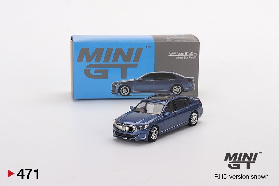 [UNSEALED] #471 MINI GT BMW Alpina B7 xDrive Alpina Blue Metallic