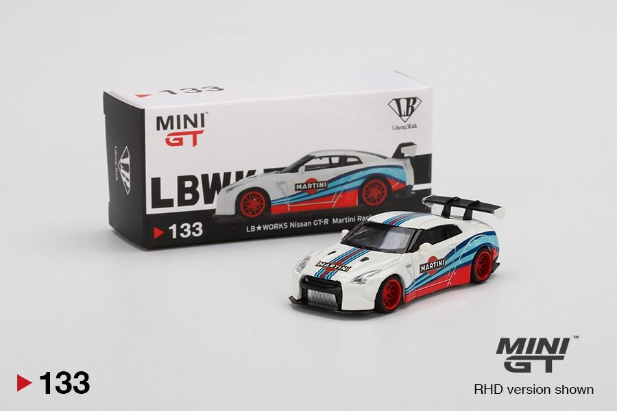[UNSEALED] #133 MINI GT LB WORKS Nissan GT-R (R35) Martini Racing