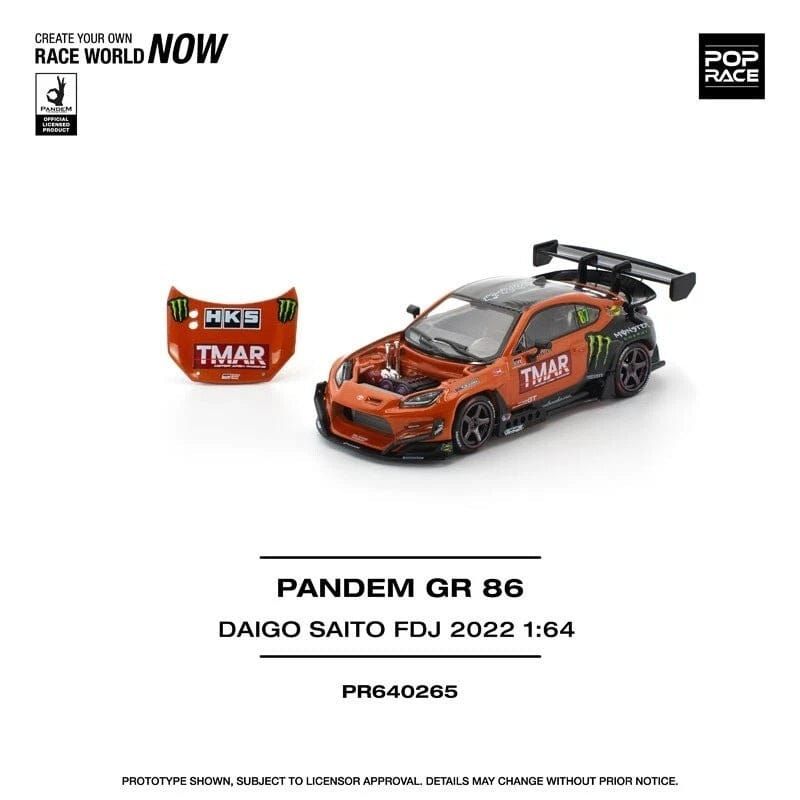 POP RACE Pandem Toyota GR 86 Daigo Saito FDJ 2022 (PR64-265)