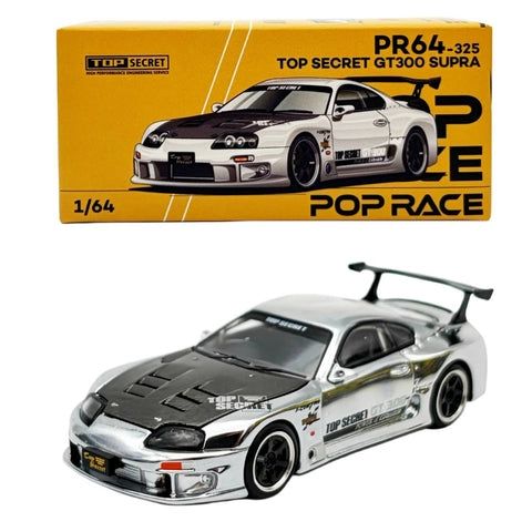 [UNSEALED] POP RACE GT300 Supra Silver Chrome (PR64-325)