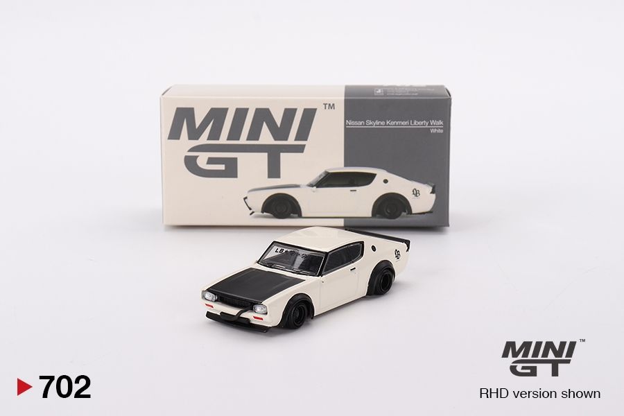 #702 MINI GT Nissan Skyline Kenmeri Liberty Walk White