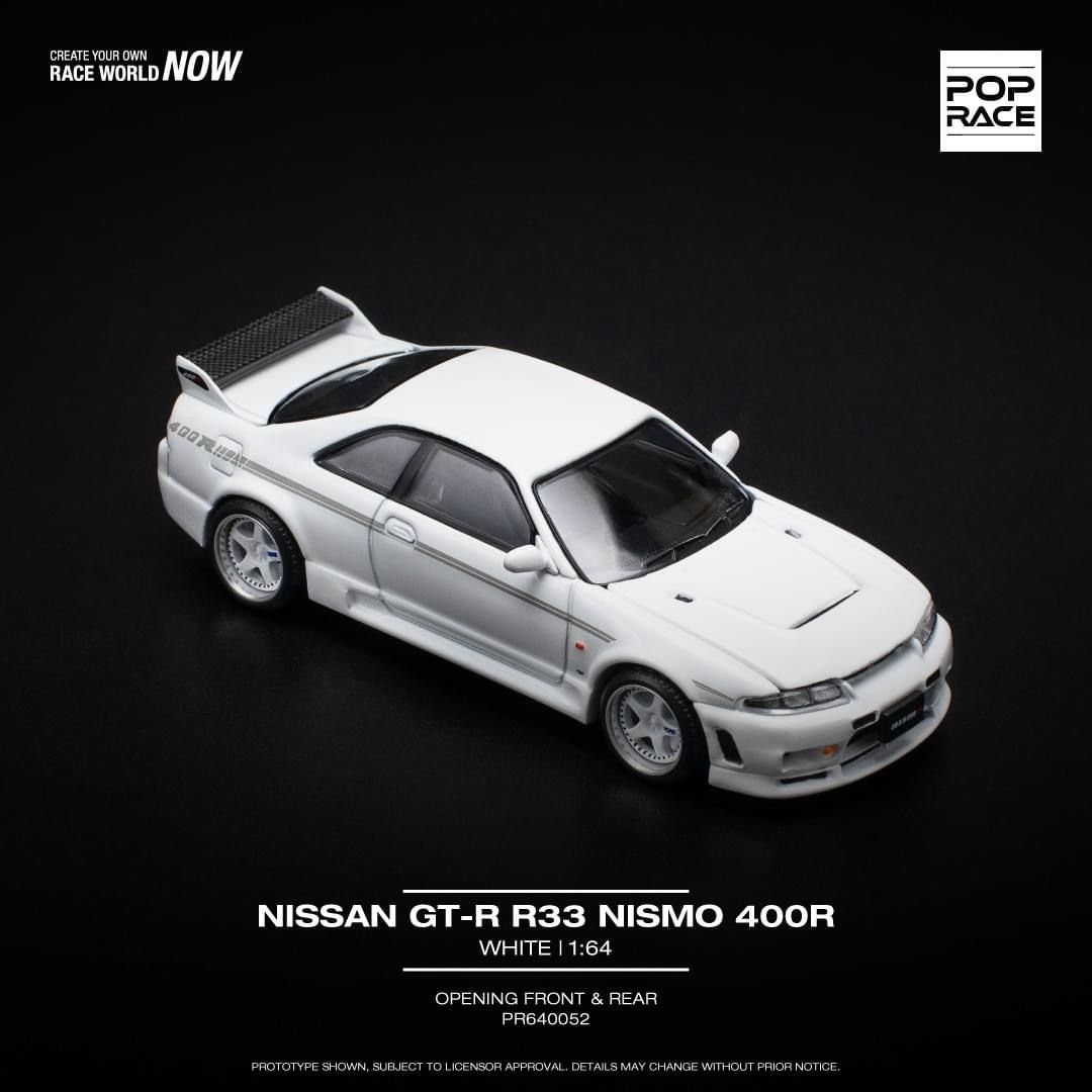 POP RACE Nissan Skyline GT-R NISMO 400R White (PR64-52)