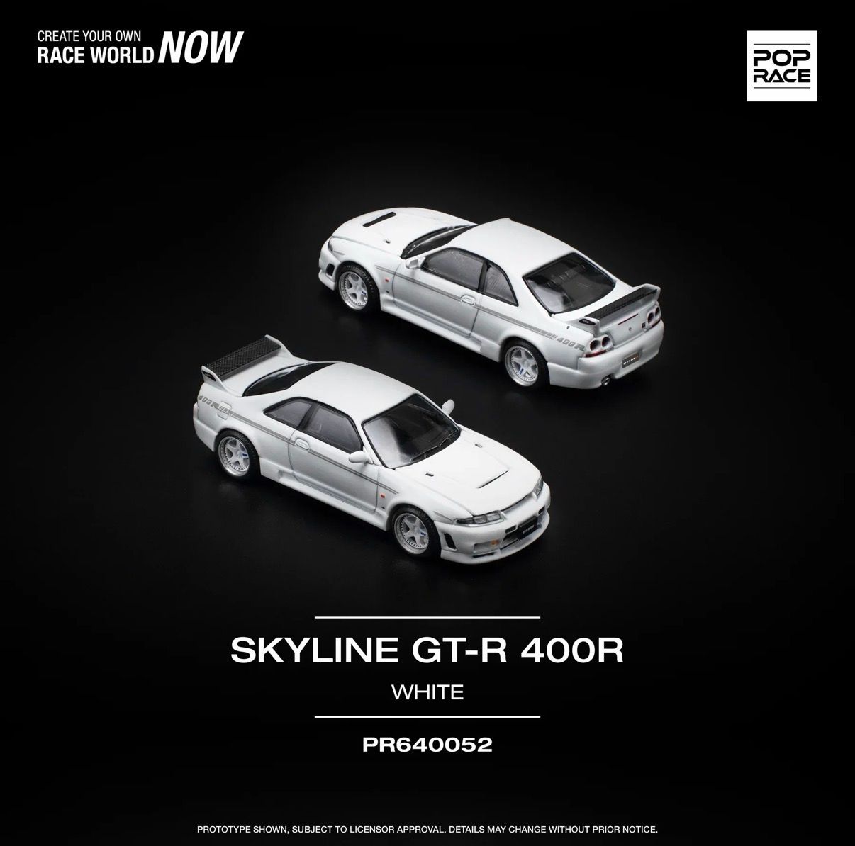 POP RACE Nissan Skyline GT-R NISMO 400R White (PR64-52)