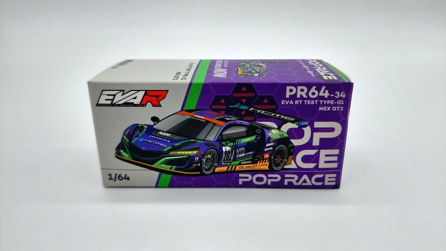 [UNSEALED] POP RACE  Eva RT Test Type-01 Honda NSX GT3 (PR64-34)