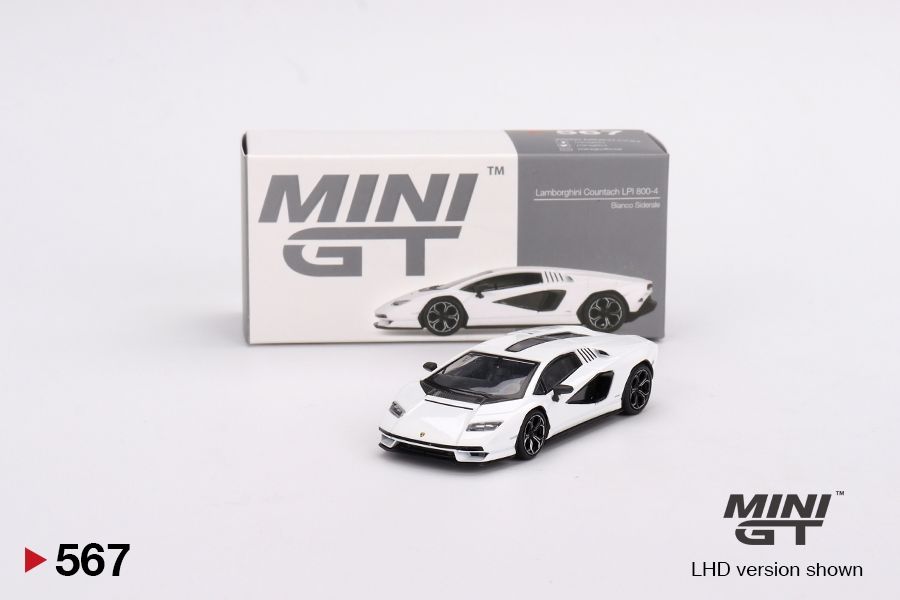 #567 MINI GT Lamborghini Countach LPI 800-4 Bianco Siderale