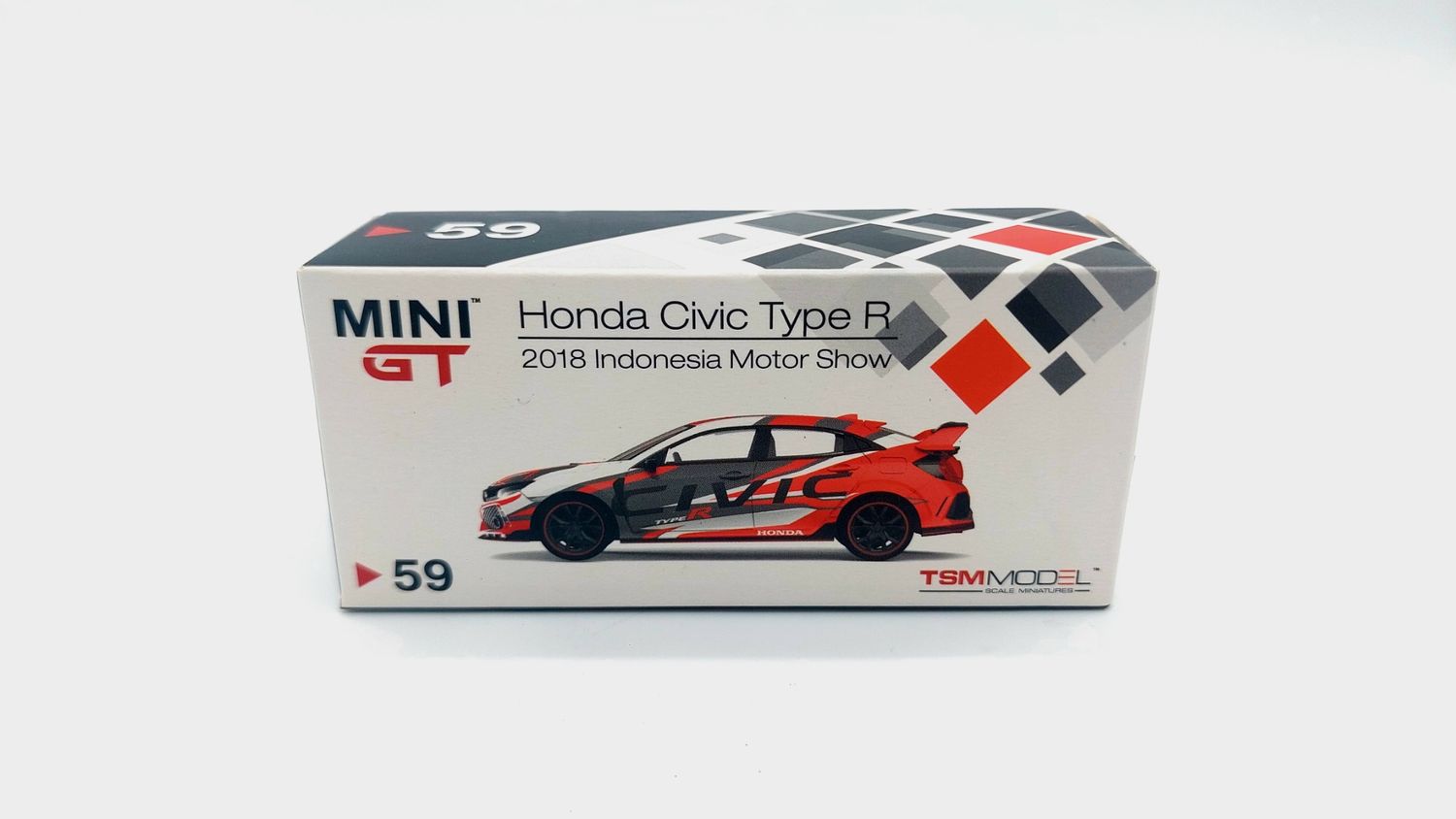[UNSEALED] #59 MINI GT Honda Civic Type R (FK8) 2018 Indonesia Motor Show