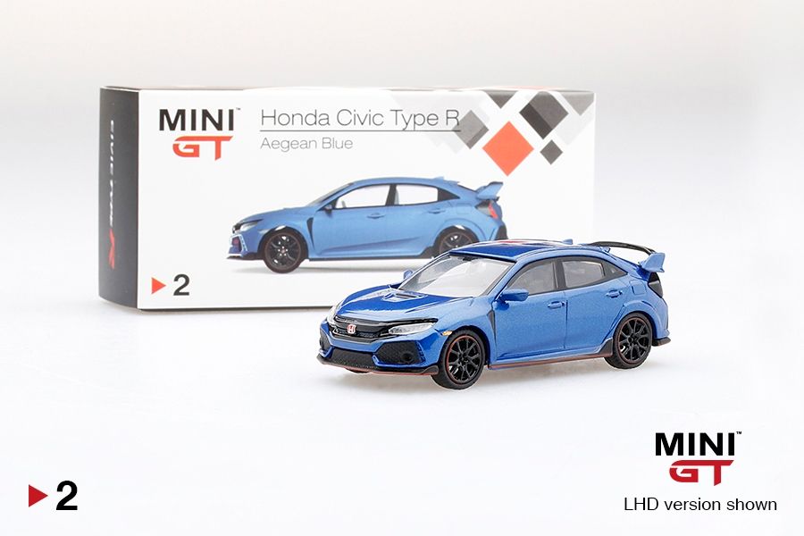 #2 MINI GT Honda Civic Type R (FK8) Aegean Blue Metallic