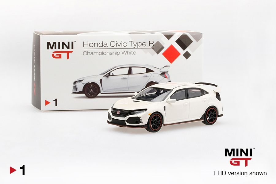 [UNSEALED] #1 MINI GT Honda Civic Type R (FK8) Championship White