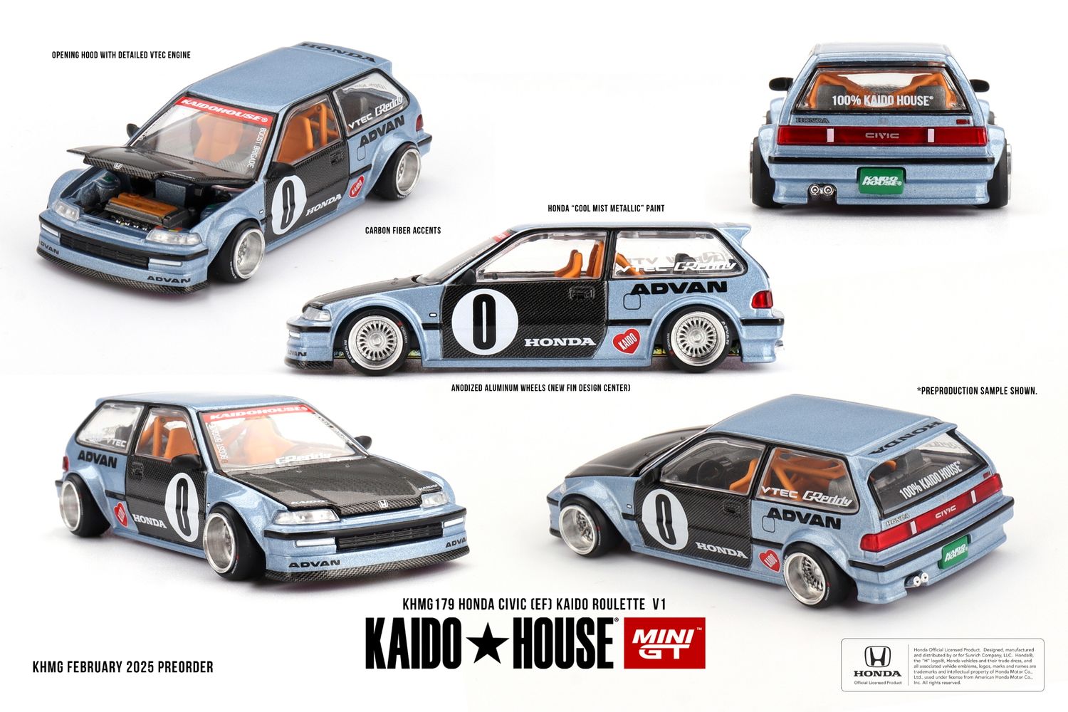 [UNSEALED] Honda Civic (EF) Kaido Roulette V1 (KHMG179)