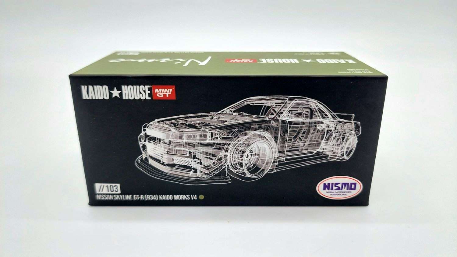 [UNSEALED] KAIDOHOUSE Nissan Skyline GT-R (R34) Kaido Works V4 Green (KHMG103)