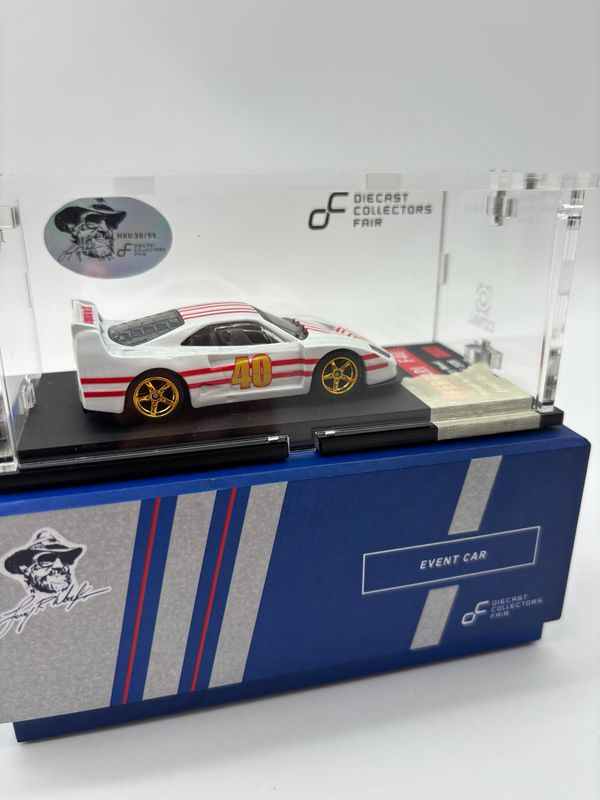 Larry Wood Custom Hot Wheels F40 White Official Merchandise | 2026 Diecast Collectors Fair