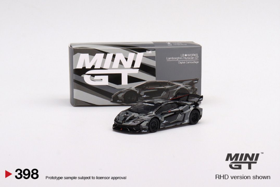 [UNSEALED] #398 MINI GT LB★WORKS Lamborghini Huracán GT Digital Camouflage