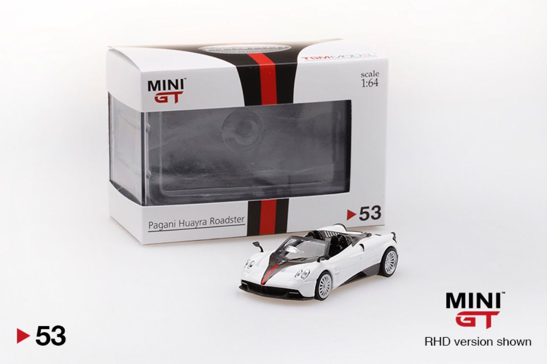 #53 MINI GT Pagani Huayra Roadster White