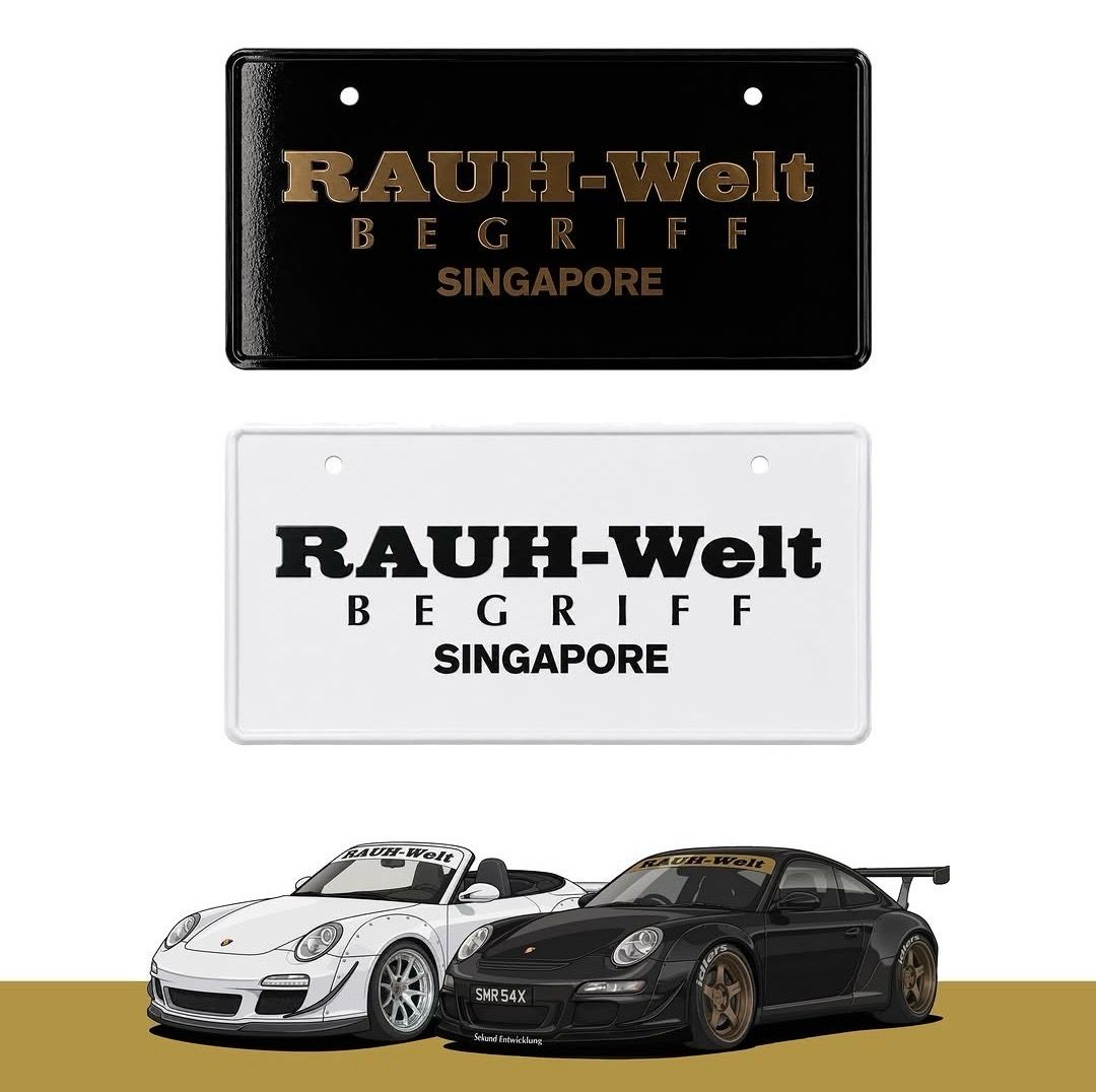 Rauh Welt Begriff RWB Singapore Metal Plate Black / White Option Rauh Welt Begriff RWB Singapore Metal Plate Black / White Option