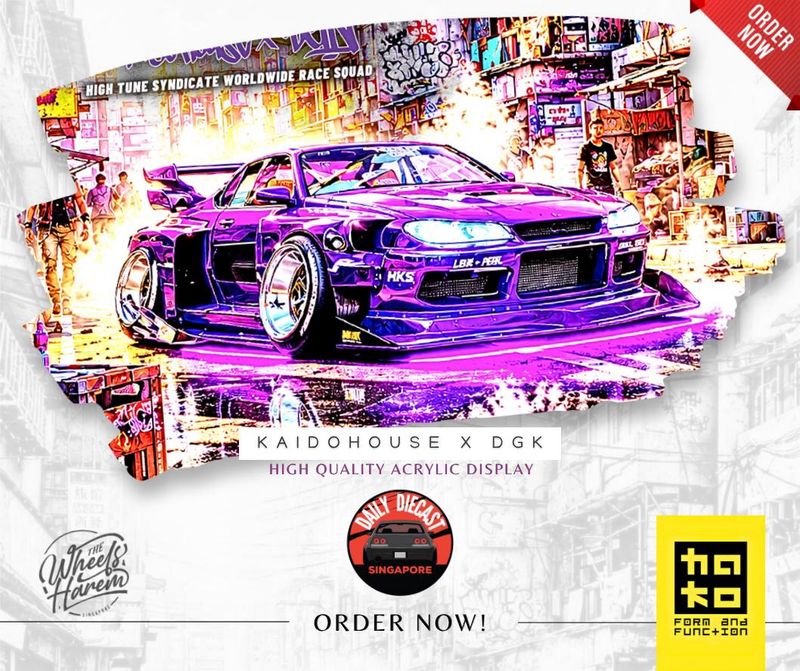 [PREORDER] HAKO KAIDOHOUSE DGK R34 Purple Acrylic Display Case (KHDGK-V1) | 2026 Malaysia Diecast Expo