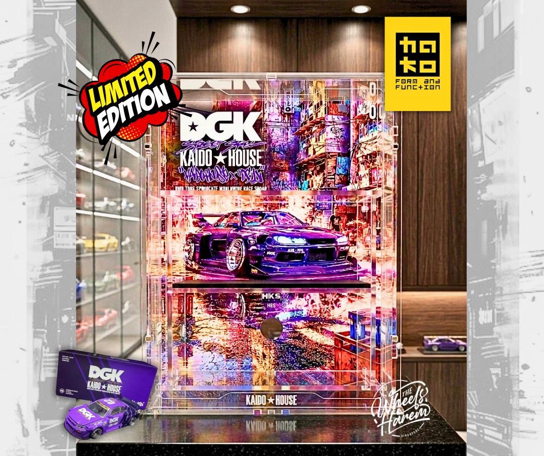 [PREORDER] HAKO KAIDOHOUSE DGK R34 Purple Acrylic Display Case | 2026 Malaysia Diecast Expo