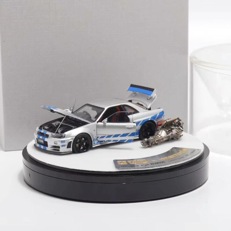 PGM x One Model 1/64 Nissan Skyline GT-R34 Nismo Z-Tune with Engine Display