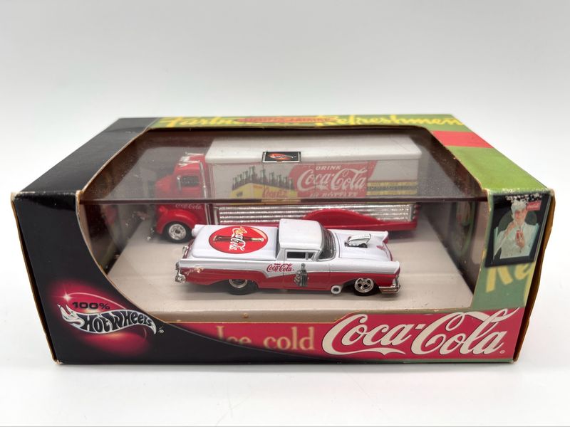 Hot Wheels 100% Coca-Cola 2 Car Set ‘38 Ford Truck ‘57 Ranchero Hot Wheels 100% Coca-Cola 2 Car Set ‘38 Ford Truck ‘57 Ranchero