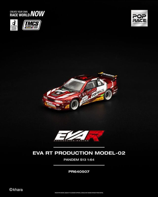 POP RACE EVA RT PRODUCTION MODEL-02 PANDEM S13 RED (PR64-507) | 2026 The Model Car Show Malaysia