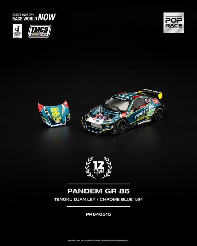 POP RACE PANDEM GR 86 TENGKU DJAN LEY / CHROME BLUE (PR64-515) | 2026 The Model Car Show Malaysia