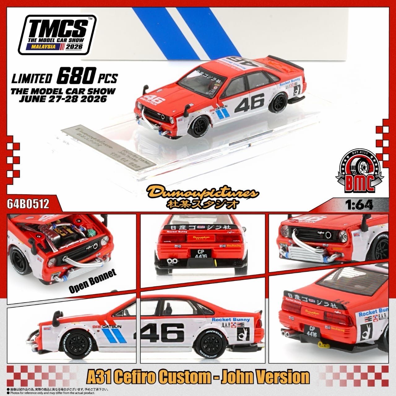 [PREORDER] BMC Models A31 Cefiro Custom John Version | 2026 The Model Car Show Malaysia