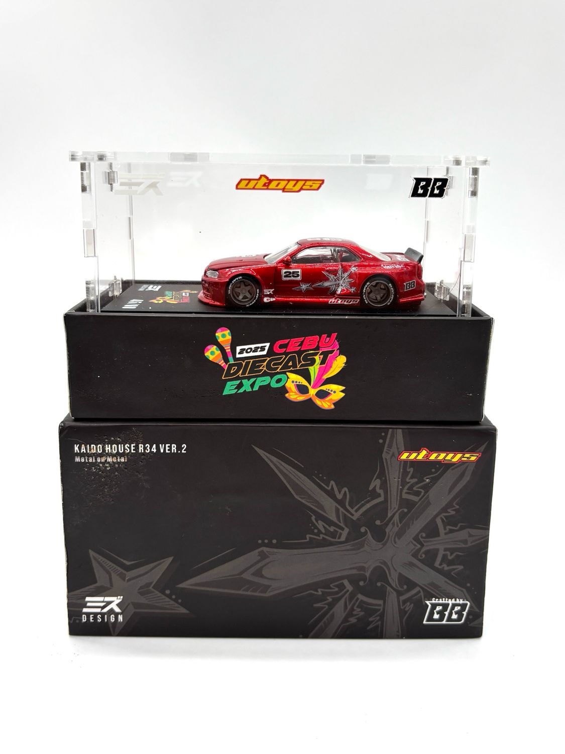 UTOYS x BIGGEST BOTTLE KAIDO HOUSE R34 Ver 2 Red | 2025 Cebu Diecast Expo