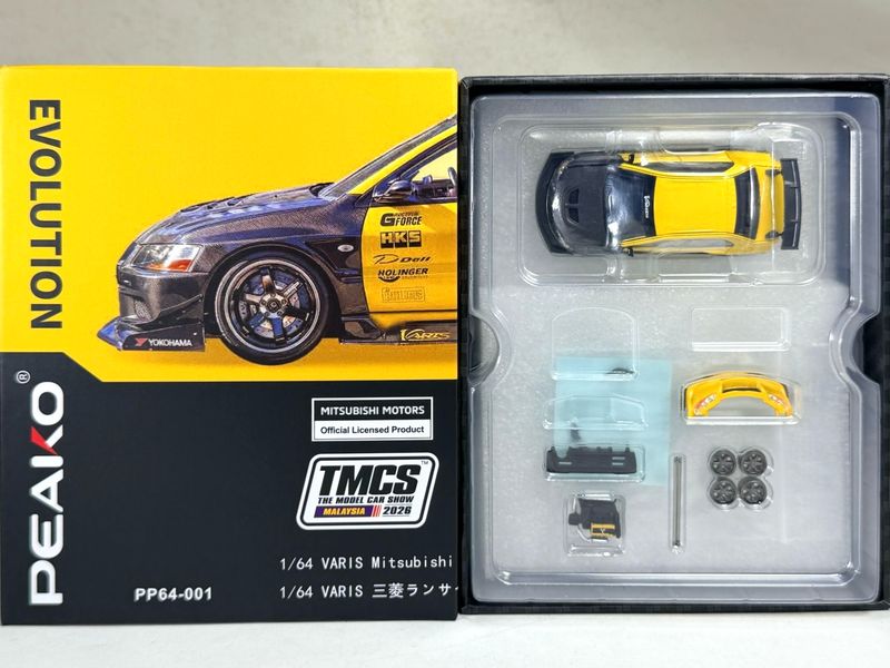 PEAKO Varis Mitsubishi Evolution Yellow / Black | 2026 The Model Car Show Malaysia