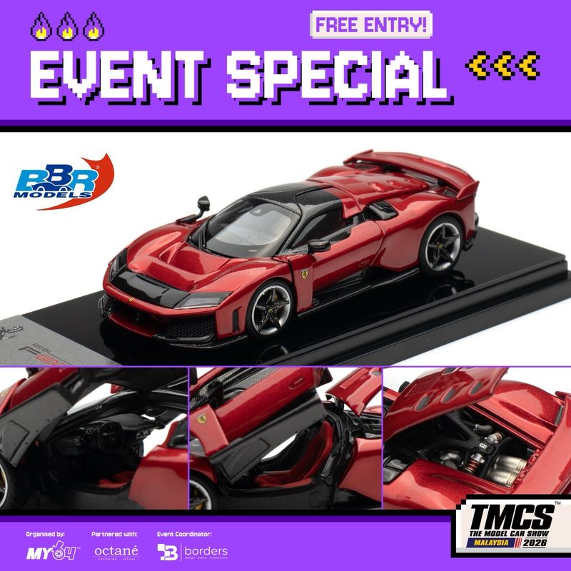 [PREORDER] BBR Models Ferrari F80 Rosso Supercar Red | 2026 The Model Car Show Malaysia