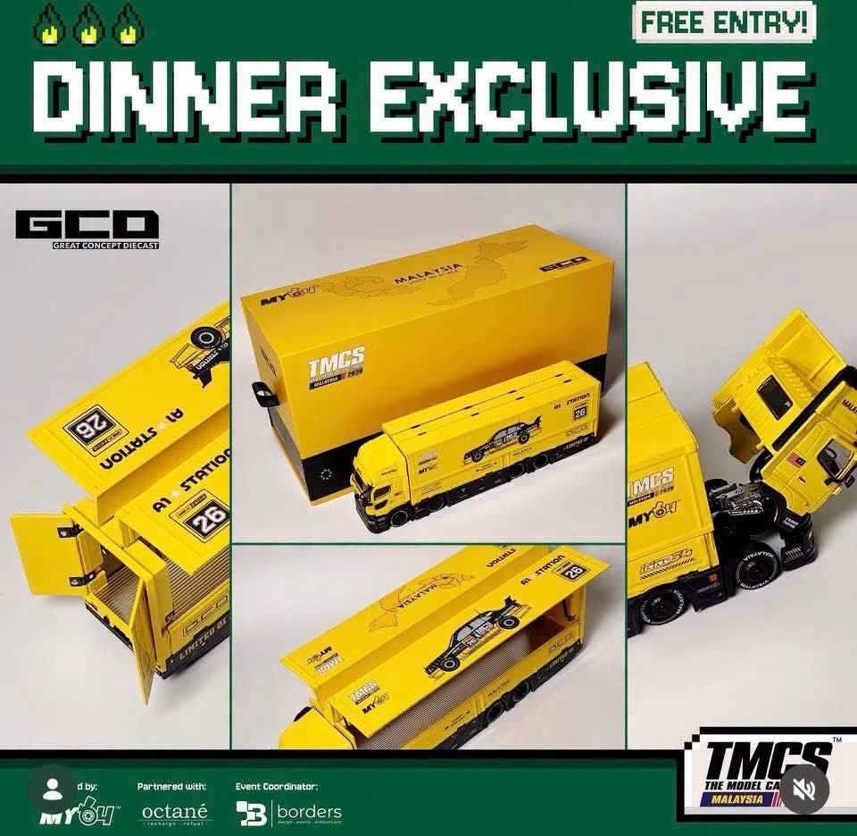 [PREORDER] GCD x INNO64 Yellow Truck TMCS26 Dinner Exclusive | 2026 The Model Car Expo