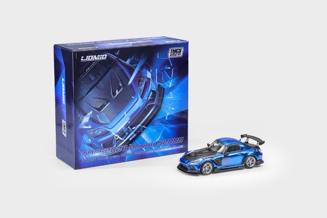 [PREORDER] LIOMIO Honda S2000 Varis Wide Ver. Dark Panther Chrome Blue | Chance of Chase | 2026 The Model Car Show Malaysia