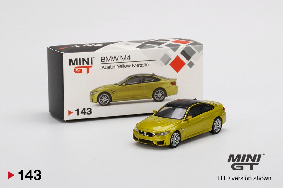 [UNSEALED] #143 MINI GT BMW M4 (F82) Austin Yellow Metallic